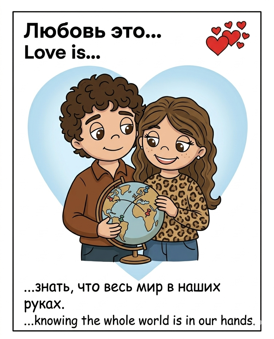 Любовь — это знать, что весь мир в наших руках