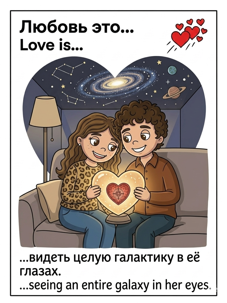 Любовь — это видеть целую галактику в её глазах
